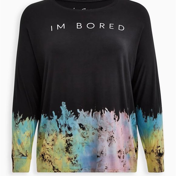 Torrid Lovesick I'm Bored Tie Dyed Soft T-Shirt